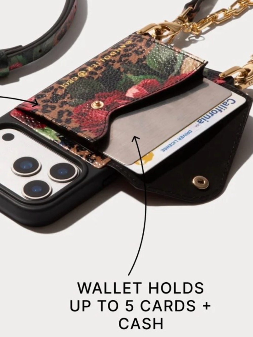 Bandolier Valentina Phone Case (ONLY) Ceci Dark Floral Cheetah iPhone 17 ProMax - Picture 3 of 16